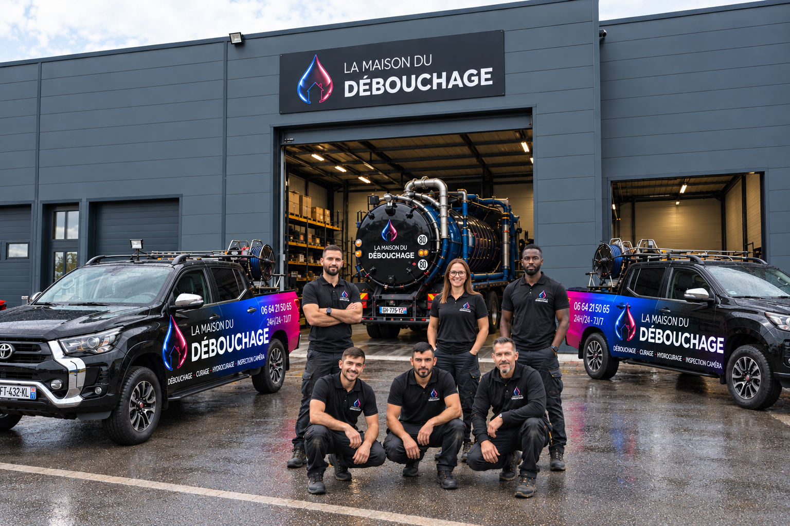 Équipe et véhicules La Maison du Débouchage